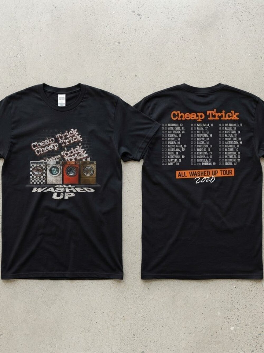 Cheap Trick All Washed Up Tour 2026 Black T-Shirt S-4XL